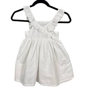 Tommy Bahama Little Girls White Lace Sundress 100% Cotton Fully Lined Size 5